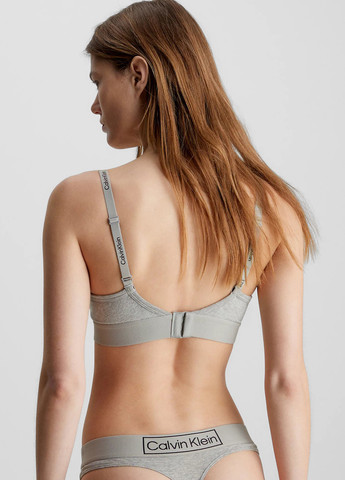 Серый бюстгальтер Calvin Klein без косточек хлопок