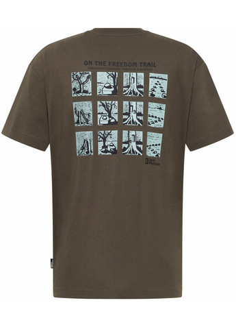 Коричневая футболка Jack Wolfskin TRAILBLAZER T M