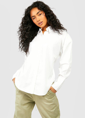 Белая демисезонная блуза Boohoo