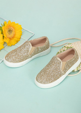 Золотые слипоны SHEIN с глиттером