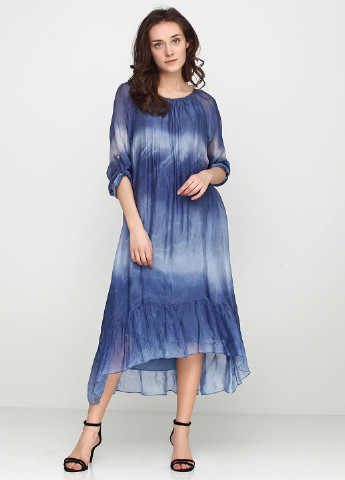 Темно-синя кежуал платье New Collection з градієнтом