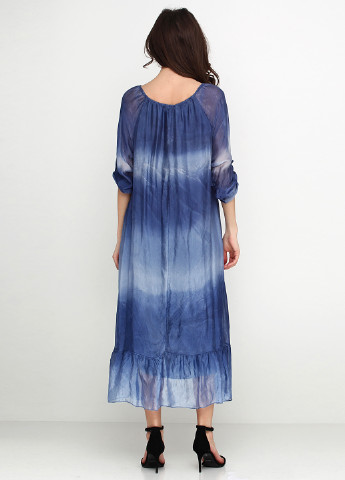 Темно-синее кэжуал платье New Collection градиентное ("омбре")