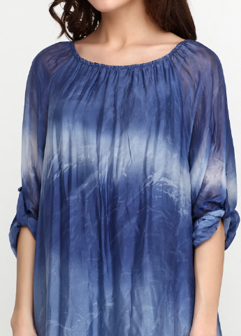 Темно-синее кэжуал платье New Collection градиентное ("омбре")