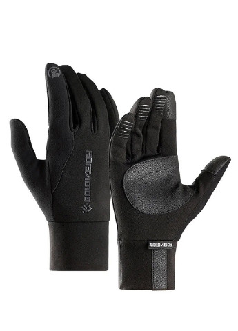 Чоловічі рукавички сенсорні чорні (1316224418) Golovejoy написи чорні спортивні кашемір, нейлон, поліестер