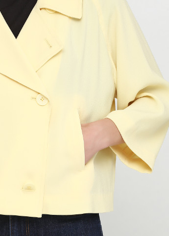 Желтый женский жакет DKNY однотонный - демисезонный