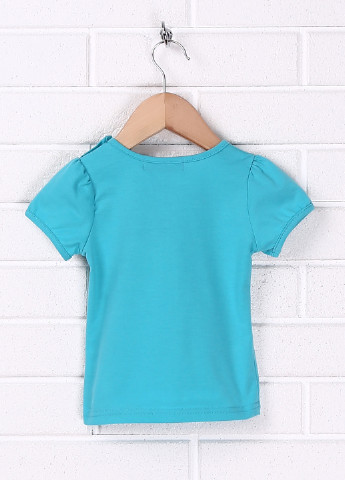 Голубая летняя футболка с коротким рукавом Miss Image