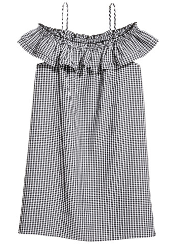 Комбинированное кэжуал платье H&M в клетку