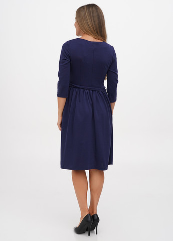 Темно-синее кэжуал платье клеш Laura Bettini однотонное