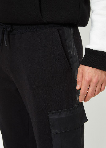 Черные спортивные демисезонные карго брюки KOTON