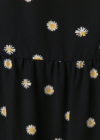 Чорна кежуал сукня а-силует SHEIN з квітковим принтом