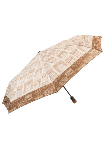 Бежева жіночий складаний парасолька повний автомат 98 см Airton (194320958)
