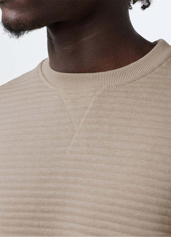 Бежевий світшот Threadbare однотонний без декору (360893371)