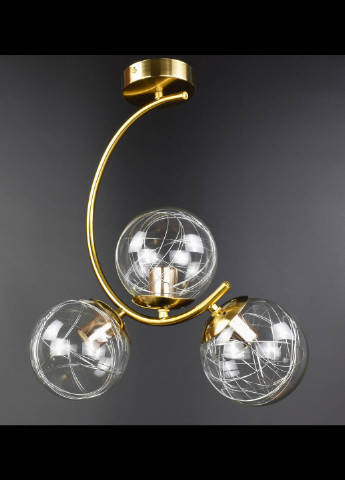 Люстра потолочная на 3 лампочки 068/3 Бронза 45х20х35 см. Handmade (234538138)