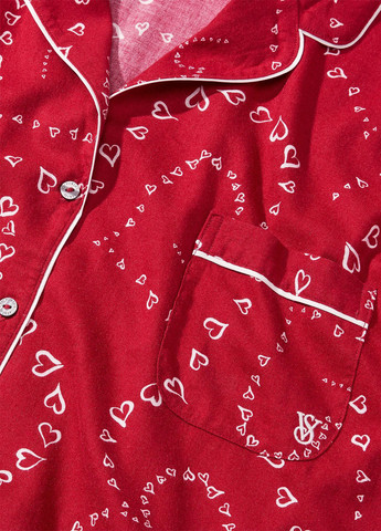 Червона всесезон піжама (сорочка, штани) рубашка + брюки Victoria's Secret