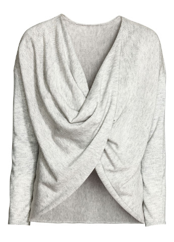 Сірий демісезонний пуловер для годуючих H&M