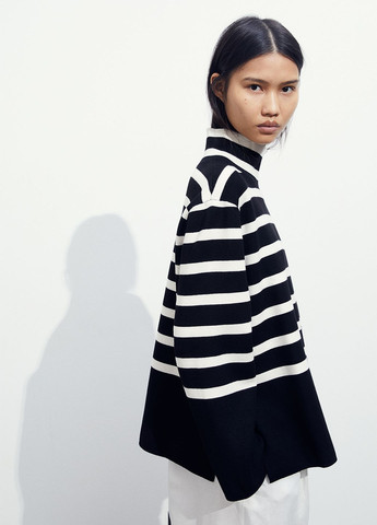 Чорно-білий демісезонний светр H&M