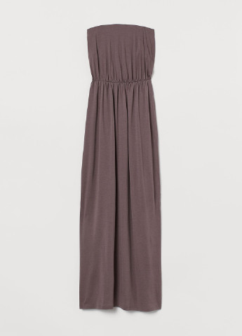 Светло-фиолетовое кэжуал платье бандо H&M меланжевое