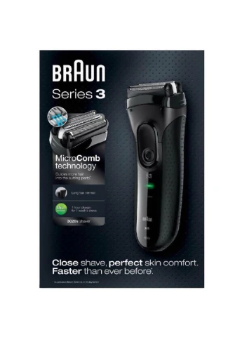 Електробритва Series 3 3020 Black Braun (243513686)
