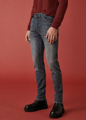 Темно-серые демисезонные слим, прямые джинсы KOTON