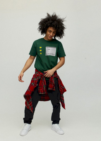 Темно-зеленая футболка мужская YAPPI