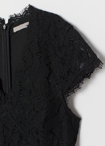 Черное вечернее, кэжуал платье H&M однотонное