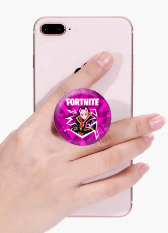 Попсокет (Popsockets) тримач для смартфону Фортнайт (Fortnite) (8754-1189) Чорний MobiPrint (216748506)