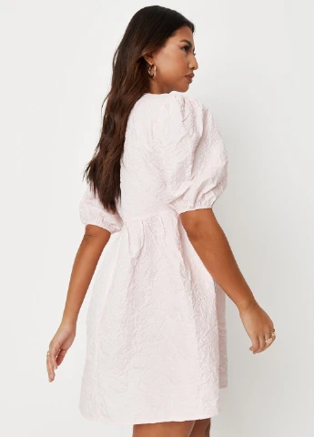 Пудровое кэжуал платье а-силуэт Missguided однотонное