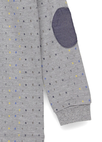 Серая детская футболка-поло для мальчика Henry Cotton's с надписью