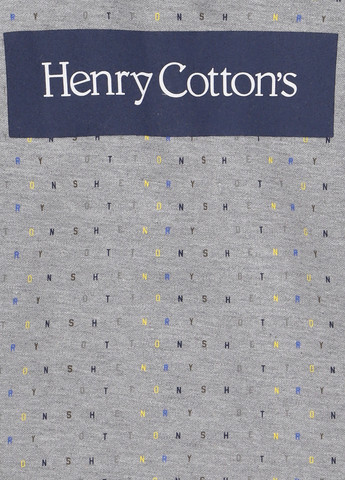 Серая детская футболка-поло для мальчика Henry Cotton's с надписью