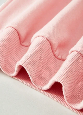 SHEIN свитшот сердечки светло-розовый кэжуал полиэстер, трикотаж
