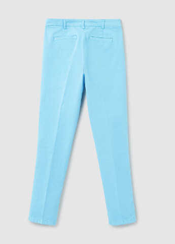 Голубые кэжуал демисезонные укороченные, зауженные брюки United Colors of Benetton