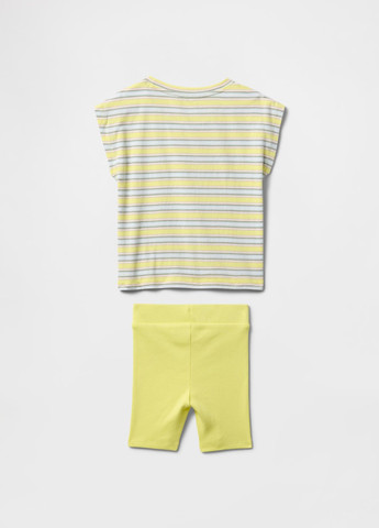 Жовтий демісезонний комплект (футболка, шорти) Gap