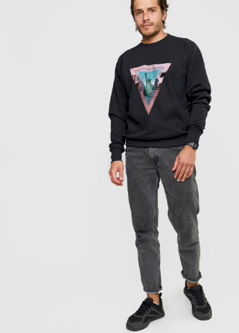 Черный свитшот мужской YAPPI рисунок (251424250)