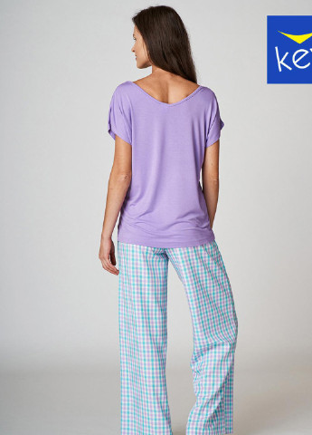 Темно-фіолетова піжама жіноча xl принт lns 413 a22 Key