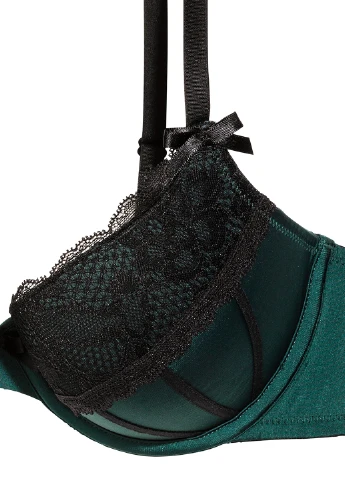 Темно-зелений бюстгальтер H&M з кісточками поліамід