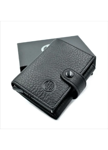 Чоловічий шкіряний гаманець-візитниця 10х7,5х3 см H.T.Leather (254595296)