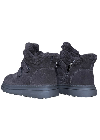 Зимние ботинки ALLSY на тракторной подошве, с мехом из натуральной замши