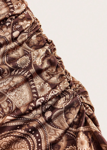 Коричневая кэжуал "турецкие огурцы" юбка SHEIN годе