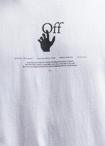 Біла біла футболка з принтом Off-White
