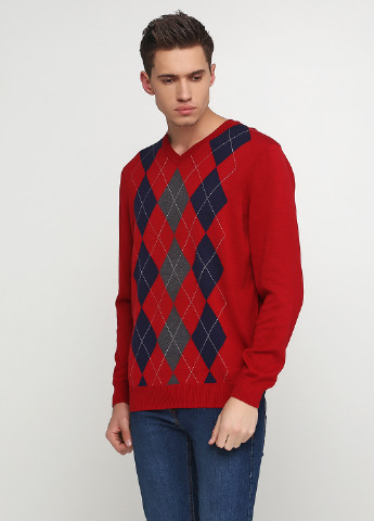 Вишневый демисезонный пуловер пуловер Miss Moda