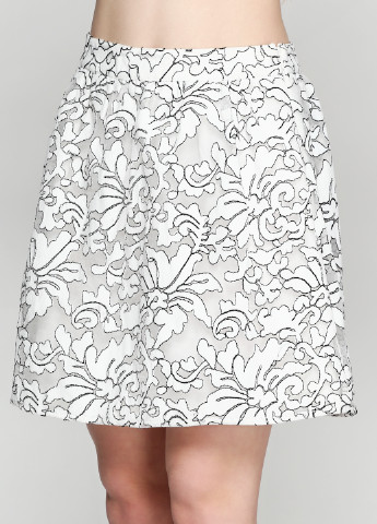 Белая кэжуал с абстрактным узором юбка Buttons