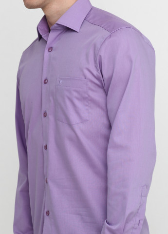 Фиолетовая кэжуал рубашка однотонная Casa Moda с длинным рукавом