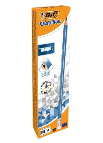 Набір олівців чорнографітних HB з ластиком 12 шт Bic (248407755)