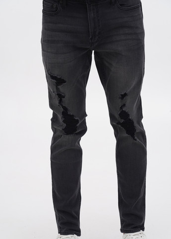 Темно-серые демисезонные зауженные джинсы Hollister