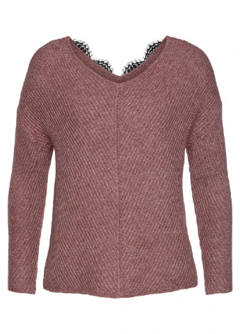 Темно-розовый демисезонный свитер Vero Moda