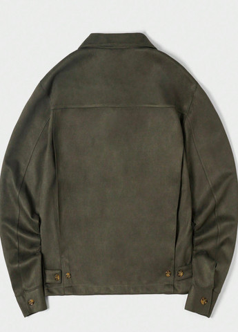 Оливкова (хакі) демісезонна куртка SHEIN