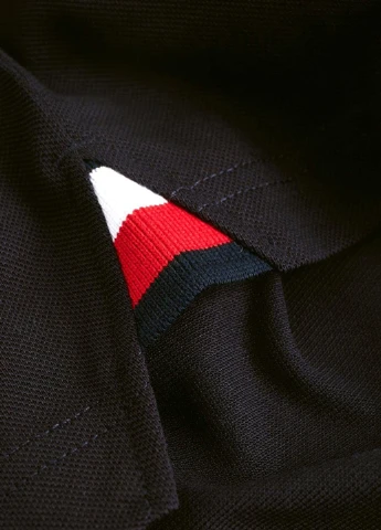 Черная футболка-поло для мужчин Tommy Hilfiger с логотипом