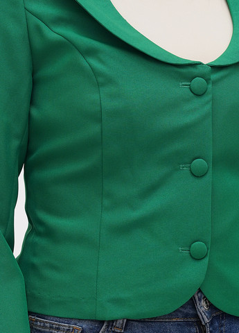 Зеленый женский жакет Laura Bettini однотонный - летний