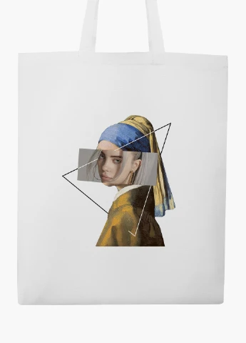 Еко сумка шоппер біла Біллі Айлиш Ренесанс (Billie Eilish Renaissance (9227-1206-WT2) Еко сумка шоппер біла 41*35 см MobiPrint (219124203)