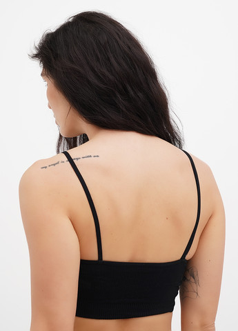 Чорний топ бюстгальтер H&M без кісточок поліестер, трикотаж